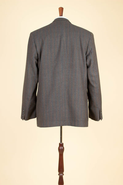 BRITISH 1950S/1960S BROWN-GREEN TWO PIECE SINGLE BREASTED BESPOKE SUIT. SIZE CA EU 52-54