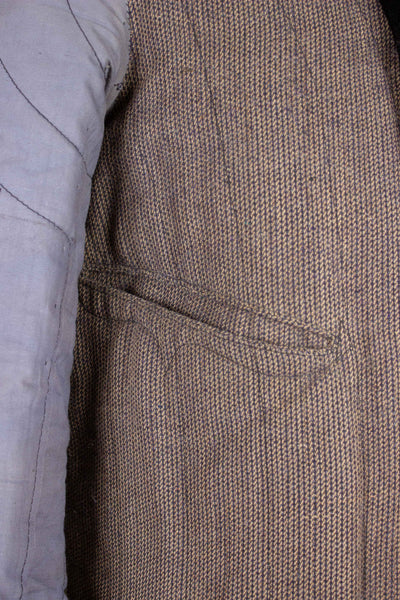 SWEDISH 1900-1920 BLACK DOUBLE BREASTED WORKING SUIT. SIZE CA EU 48-50