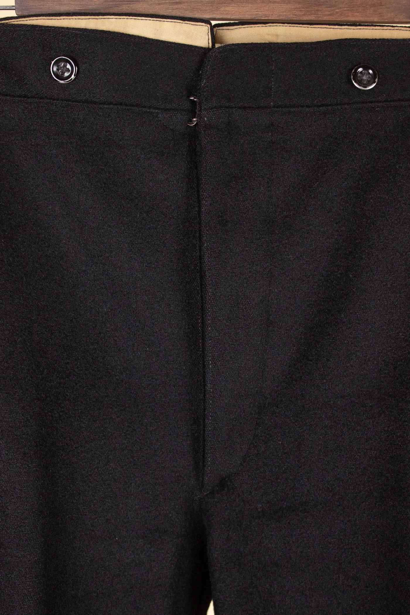 SWEDISH 1900-1920 BLACK DOUBLE BREASTED WORKING SUIT. SIZE CA EU 48-50