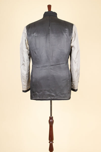 SWEDISH 1950S DARK GREY DOUBLE BREASTED TWO PIECE SUIT BY COLLIJNS. SIZE CA EU 46-48