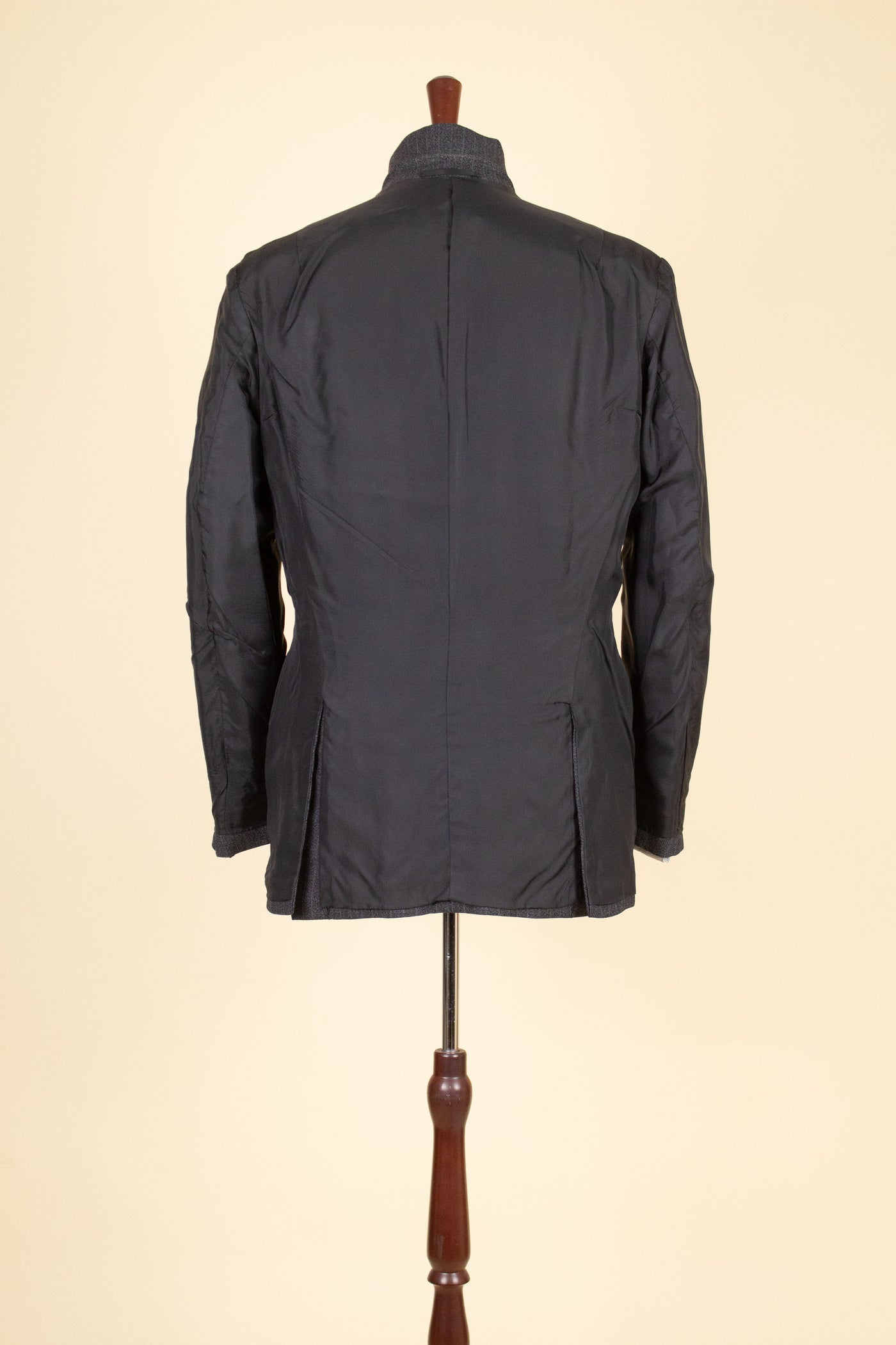 SWEDISH 1960S DARK GREY PINSTRIPED SINGLE BREASTED SUIT BY MAGNI. SIZE CA EU 48