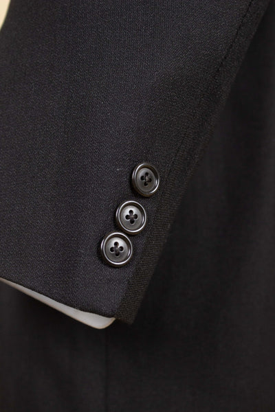 SWEDISH 1940s DARK GREY TWO PIECE SINGLE BREASTED SUIT. SIZE CA EU 54-56