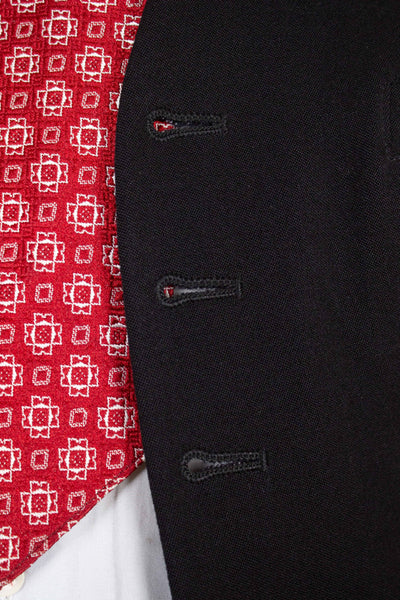 SWEDISH 1940S BLACK THREE PIECE SUIT BY SVENSK-ENGELSKA SKRÄDDERIET. SIZE CA EU 44-46