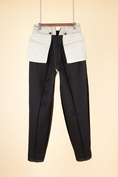 SWEDISH 1940S BLACK THREE PIECE SUIT BY SVENSK-ENGELSKA SKRÄDDERIET. SIZE CA EU 44-46