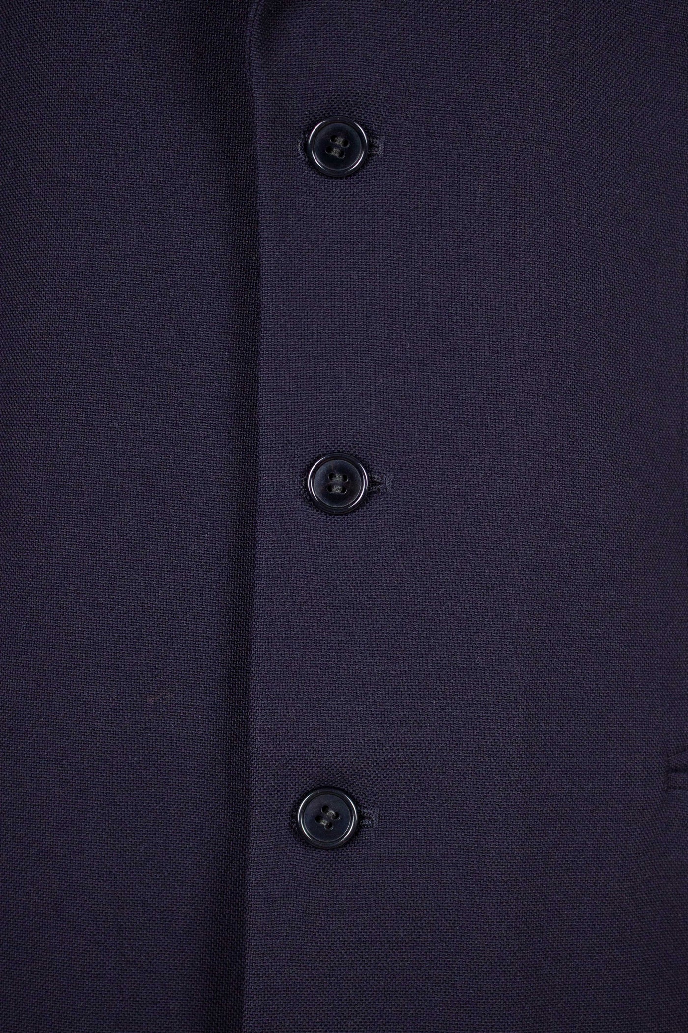 SWEDISH 1940S/1950S DARK BLUE SINGLE BREASTED TWO PIECE SUIT BY KABOM. SIZE CA EU 52