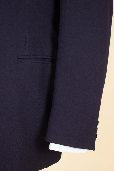 SWEDISH 1940S/1950S DARK BLUE SINGLE BREASTED TWO PIECE SUIT BY KABOM. SIZE CA EU 52
