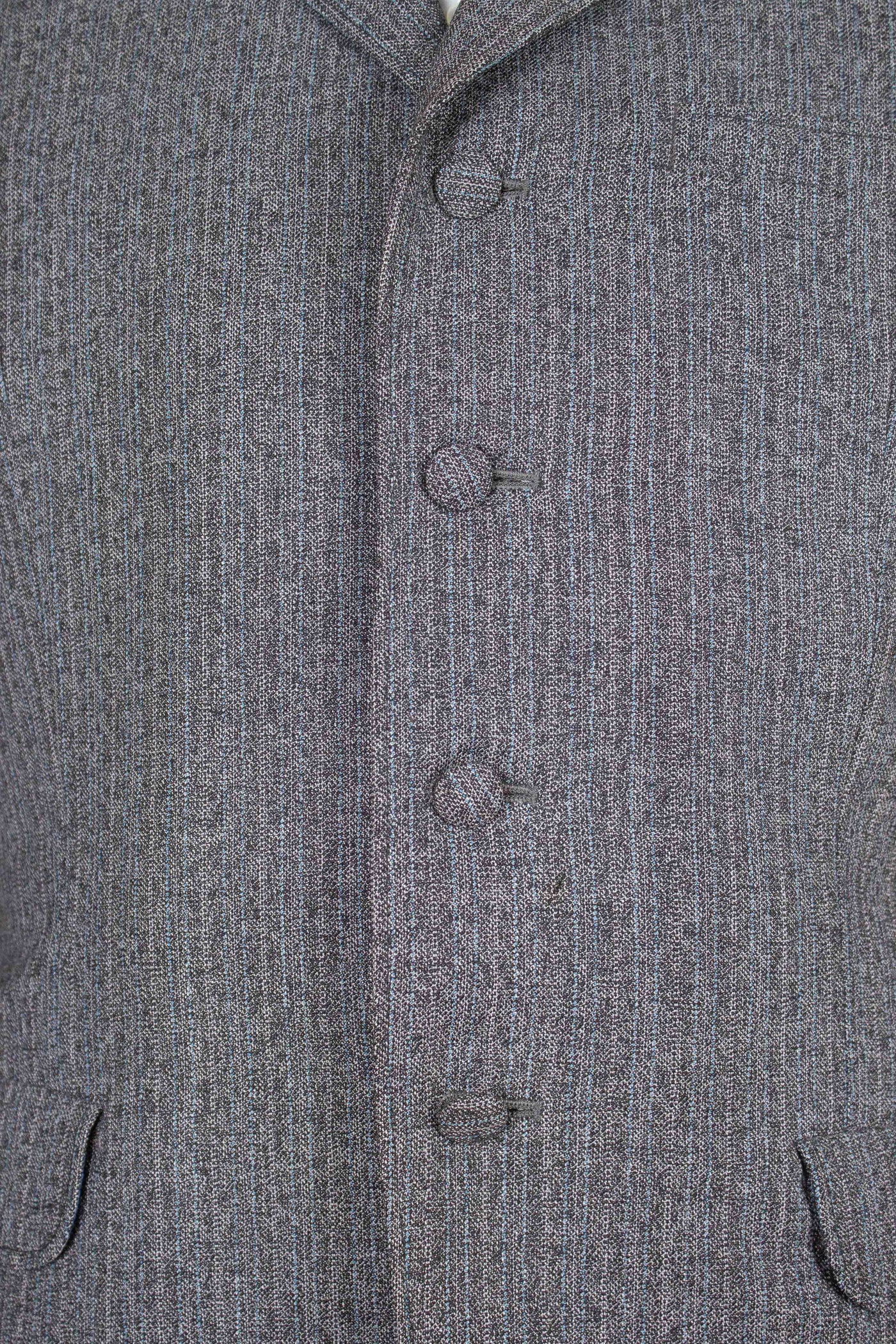 SWEDISH 1960S GREY TWO PIECE SINGLE BREASTED SUIT BY HAGENFELDT. SIZE CA EU 48