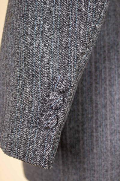 SWEDISH 1960S GREY TWO PIECE SINGLE BREASTED SUIT BY HAGENFELDT. SIZE CA EU 48