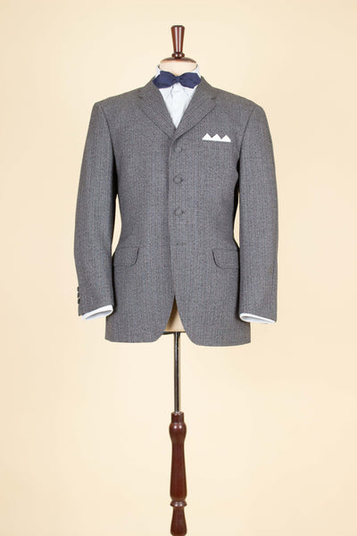 SWEDISH 1960S GREY TWO PIECE SINGLE BREASTED SUIT BY HAGENFELDT. SIZE CA EU 48