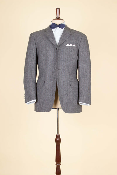 SWEDISH 1960S GREY TWO PIECE SINGLE BREASTED SUIT BY HAGENFELDT. SIZE CA EU 48