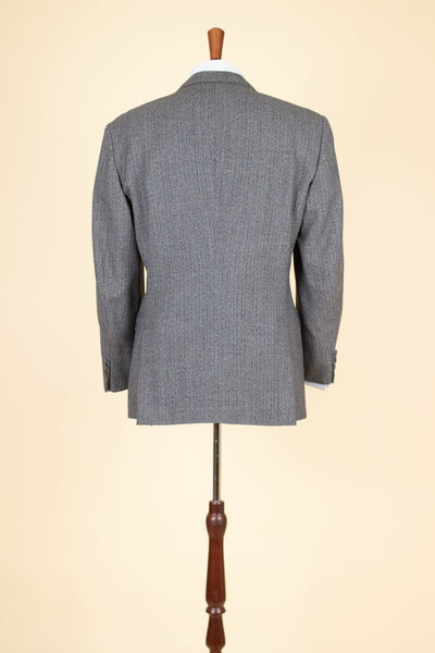 SWEDISH 1960S GREY TWO PIECE SINGLE BREASTED SUIT BY HAGENFELDT. SIZE CA EU 48