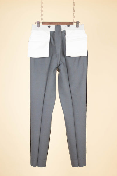 SWEDISH 1950S GREY SINGLE BREASTED TWO PIECE SUIT BY KRISTIANSSON. SIZE CA EU 48