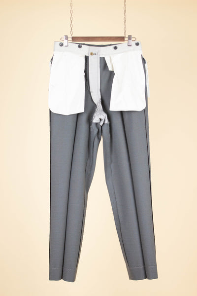 SWEDISH 1950S GREY SINGLE BREASTED TWO PIECE SUIT BY KRISTIANSSON. SIZE CA EU 48