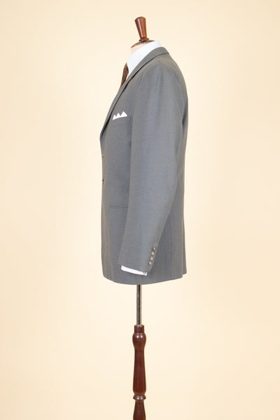 SWEDISH 1950S GREY SINGLE BREASTED TWO PIECE SUIT BY KRISTIANSSON. SIZE CA EU 48