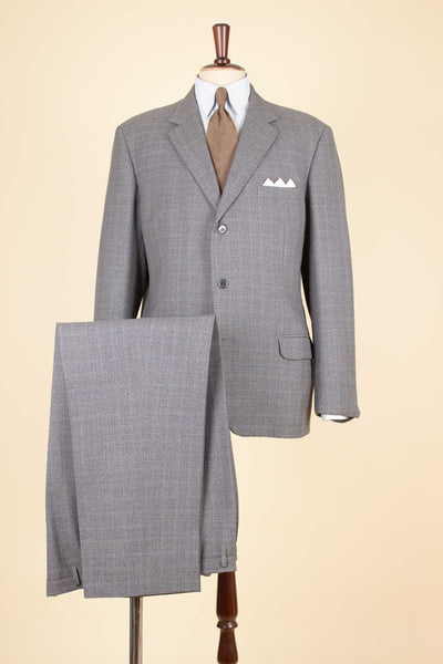 SWEDISH 1960S GREY TWO PIECE SINGLE BREASTED SUIT BY JUNESCO. SIZE CA EU 54
