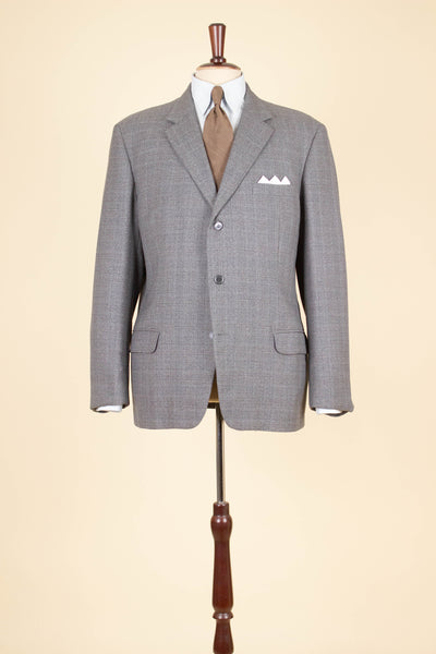 SWEDISH 1960S GREY TWO PIECE SINGLE BREASTED SUIT BY JUNESCO. SIZE CA EU 54