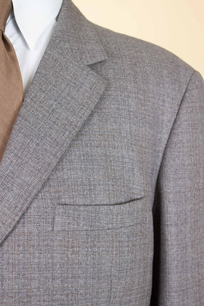 SWEDISH 1960S GREY TWO PIECE SINGLE BREASTED SUIT BY JUNESCO. SIZE CA EU 54