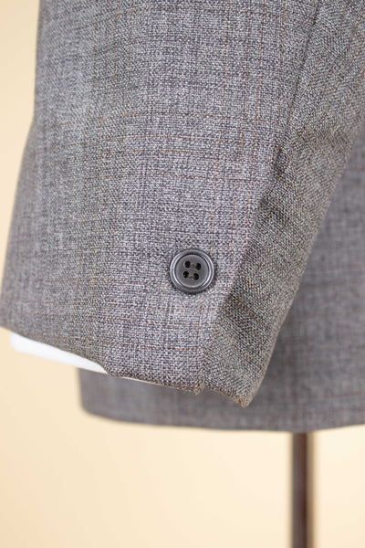 SWEDISH 1960S GREY TWO PIECE SINGLE BREASTED SUIT BY JUNESCO. SIZE CA EU 54