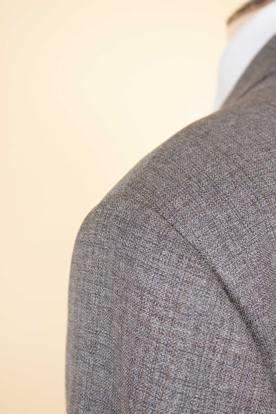 SWEDISH 1960S GREY TWO PIECE SINGLE BREASTED SUIT BY JUNESCO. SIZE CA EU 54