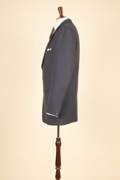 SWEDISH 1940S/1950S GREY TWO PIECE SINGLE BREASTED SUIT. SIZE CA EU 50