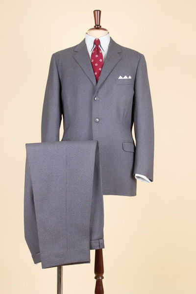 SWEDISH 1960 MEDIUM GREY SINGLE BREASTED TWO PIECE BESPOKE SUIT BY OLSSONS. SIZE CA EU 50-52