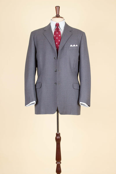 SWEDISH 1960 MEDIUM GREY SINGLE BREASTED TWO PIECE BESPOKE SUIT BY OLSSONS. SIZE CA EU 50-52