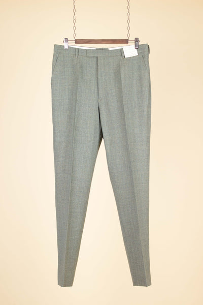 SWEDISH 1960S GREEN TWO PIECE SINGLE BREASTED DEADSTOCK SUIT BY JUNEX. SIZE CA EU 50