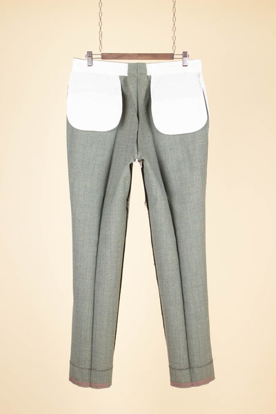 SWEDISH 1960S GREEN TWO PIECE SINGLE BREASTED DEADSTOCK SUIT BY JUNEX. SIZE CA EU 50