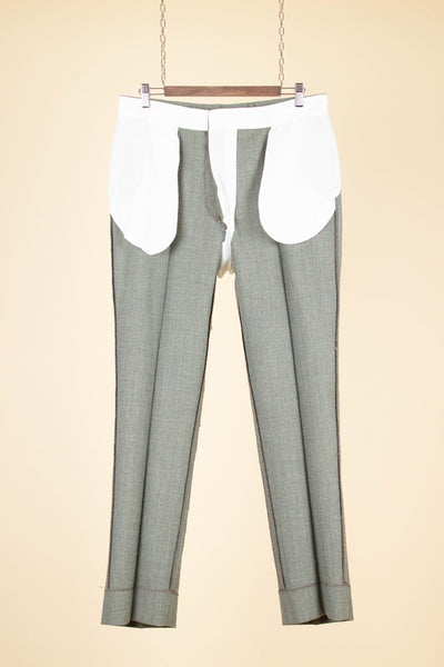 SWEDISH 1960S GREEN TWO PIECE SINGLE BREASTED DEADSTOCK SUIT BY JUNEX. SIZE CA EU 50