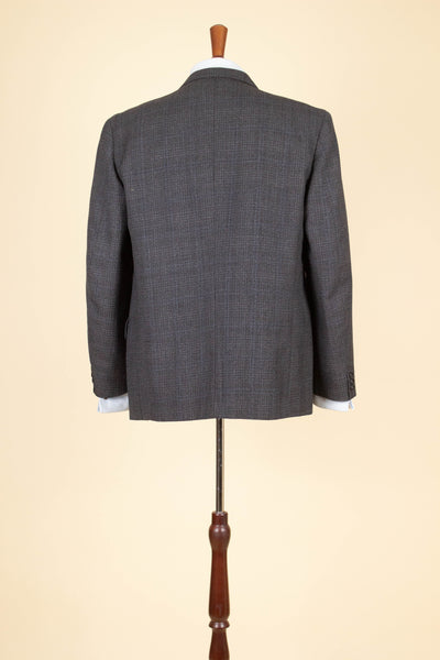 SWEDISH 1960S GREY CHECKERED TWO PIECE SUIT BY SCHLASBERGS. SIZE CA EU 50