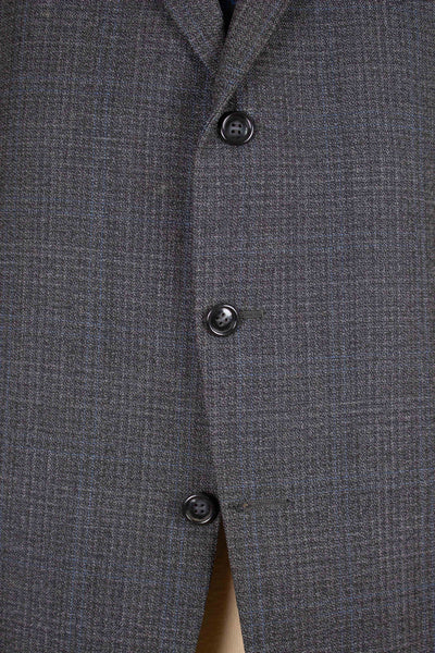 SWEDISH 1960S GREY CHECKERED TWO PIECE SUIT BY SCHLASBERGS. SIZE CA EU 50