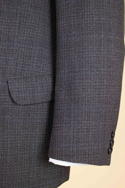 SWEDISH 1960S GREY CHECKERED TWO PIECE SUIT BY SCHLASBERGS. SIZE CA EU 50