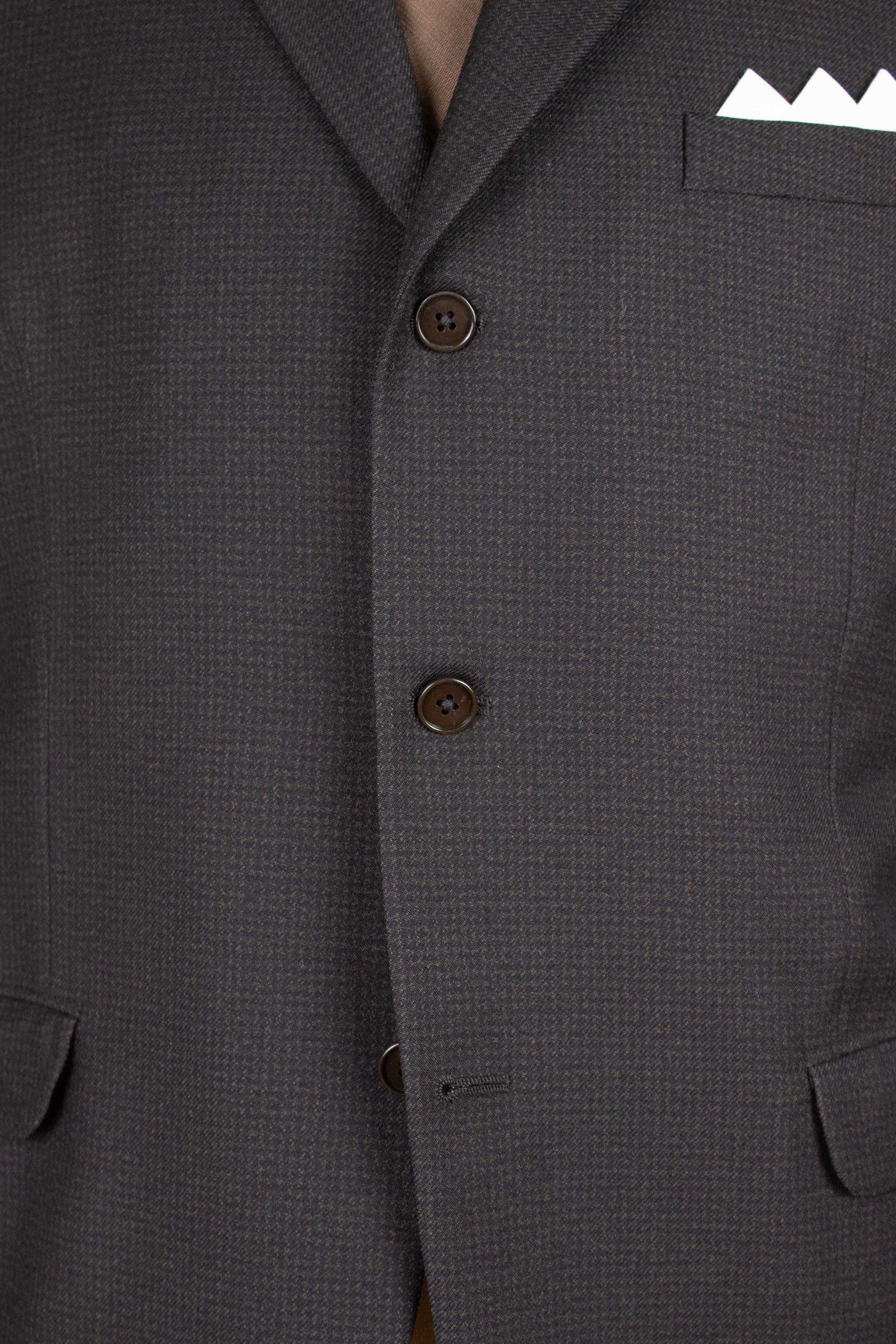 SWEDISH 1950S/1960S DARK GREY HOUNDSTOOTH SINGLE BREASTED SUIT BY PINGVIN. SIZE CA EU 50