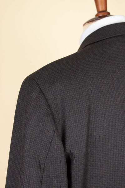 SWEDISH 1950S/1960S DARK GREY HOUNDSTOOTH SINGLE BREASTED SUIT BY PINGVIN. SIZE CA EU 50