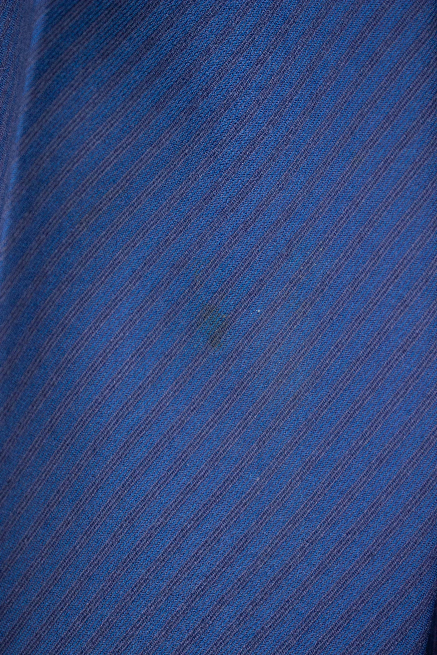 SWEDISH 1940S/1950S BLUE TWO PIECE SINGLE BREASTED SUIT WITH STRIPES BY FUNK. SIZE CA EU 46-48