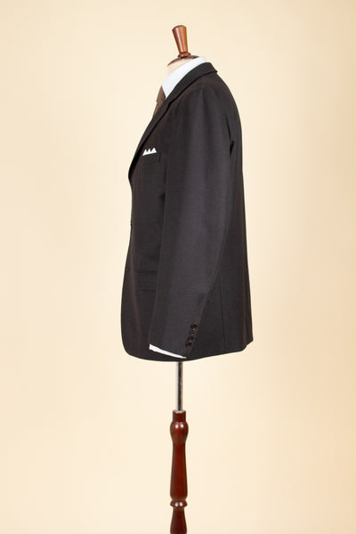 SWEDISH 1950S/1960S DARK GREY HOUNDSTOOTH SINGLE BREASTED SUIT BY PINGVIN. SIZE CA EU 50
