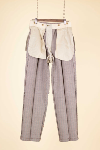 SWEDISH 1940S BROWN STRIPED TWO PIECE DEADSTOCK SINGLE BREASTED SUIT BY ELSON. SIZE CA EU 46