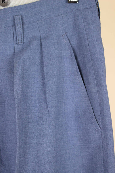 SWEDISH 1940S/1950S LIGHT BLUE TWO PIECE SINGLE BREASTED SUIT BY MASTERHAND. SIZE CA EU 46-48