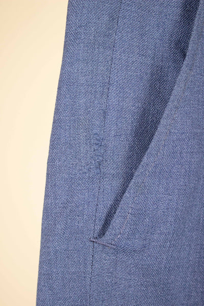 SWEDISH 1940S/1950S LIGHT BLUE TWO PIECE SINGLE BREASTED SUIT BY MASTERHAND. SIZE CA EU 46-48