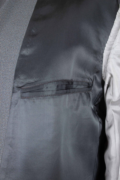 SWEDISH 1950S GREY TWO PIECE SINGLE BREASTED DEADSTOCK SUIT BY SCHLASBERGS. SIZE CA EU 48
