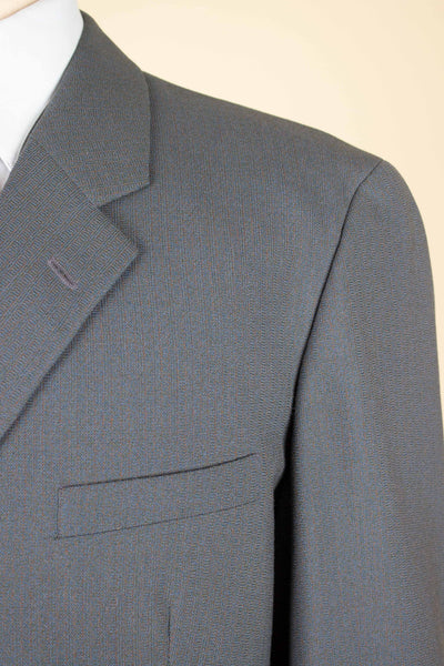 SWEDISH 1950S GREY TWO PIECE SINGLE BREASTED DEADSTOCK SUIT BY SIR. SIZE CA EU 48-50