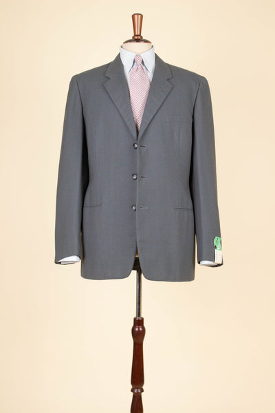 SWEDISH 1950S GREY TWO PIECE SINGLE BREASTED DEADSTOCK SUIT BY SIR. SIZE CA EU 48-50