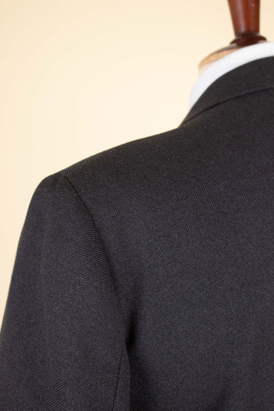 SWEDISH 1940S/1950S DARK GREY TWO PIECE SINGLE BREASTED SUIT BY KABOM. SIZE CA EU 50