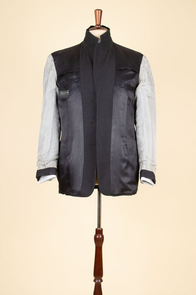 SWEDISH 1940S/1950S DARK GREY TWO PIECE SINGLE BREASTED SUIT BY KABOM. SIZE CA EU 50