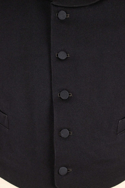 SWEDISH LATE 1800S/EARLY 1900 BLACK THREE PIECE SUIT BY A.B. AXEL KARLSON & CO. SIZE CA EU 46-48