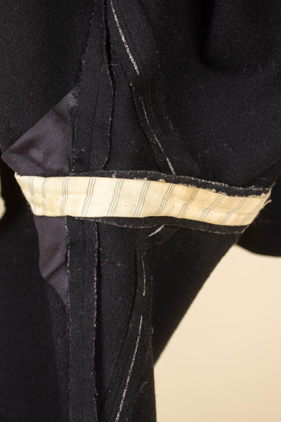 SWEDISH LATE 1800S/EARLY 1900 BLACK THREE PIECE SUIT BY A.B. AXEL KARLSON & CO. SIZE CA EU 46-48