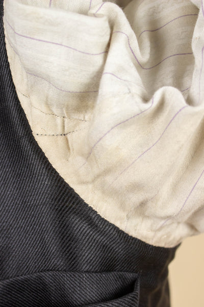 SWEDISH LATE 1800/EARLY 1900 BLACK THREE PIECE SINGLE BREASTED SUIT. SIZE CA EU 46-48