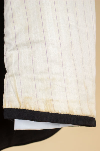 SWEDISH LATE 1800/EARLY 1900 BLACK THREE PIECE SINGLE BREASTED SUIT. SIZE CA EU 46-48