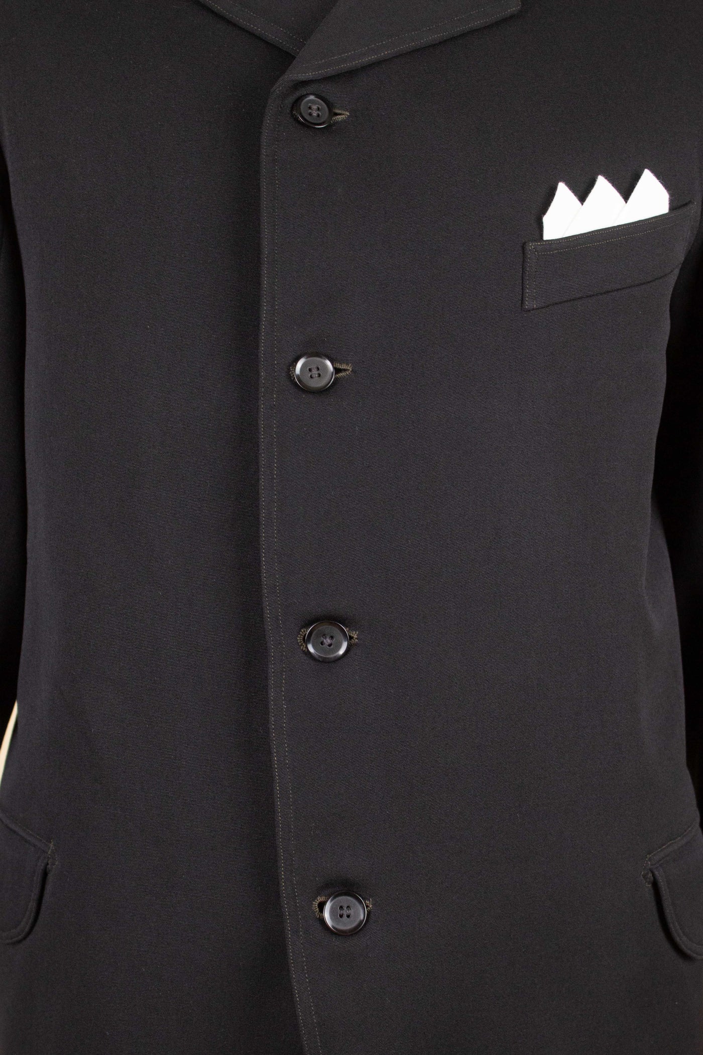 SWEDISH LATE 1800/EARLY 1900 BLACK THREE PIECE SINGLE BREASTED SUIT. SIZE CA EU 46-48