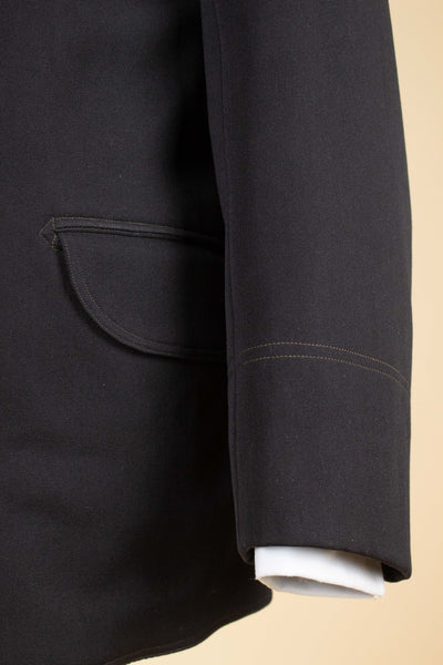 SWEDISH LATE 1800/EARLY 1900 BLACK THREE PIECE SINGLE BREASTED SUIT. SIZE CA EU 46-48